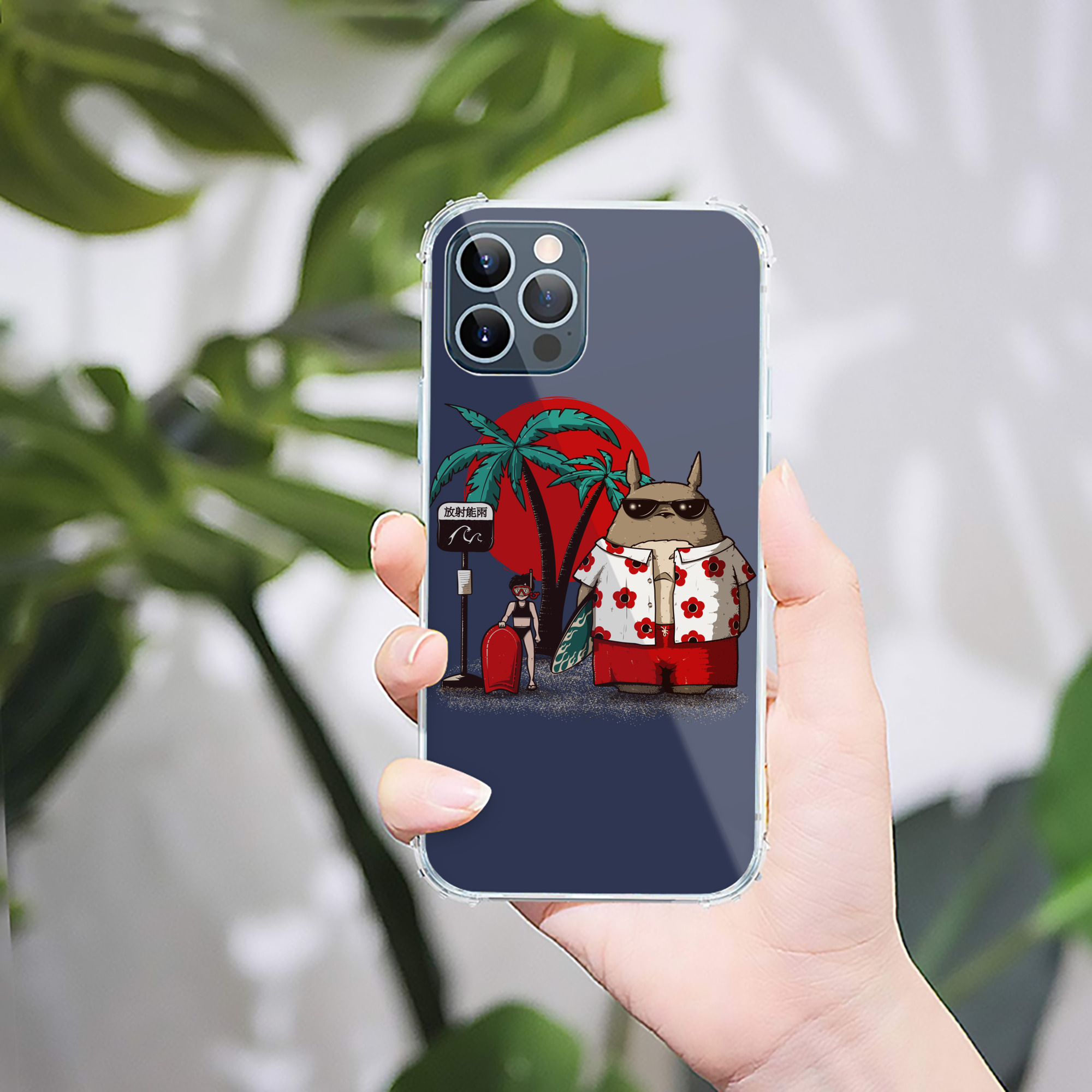 （画像用） となりのトトロ 草壁メイ 草壁サツキ My Neighbor Totoro Satsuki Kusakabe Mei Kusakabe 【iPhone 12シリーズ対応】透明スマホケース（クリアソフトケース）